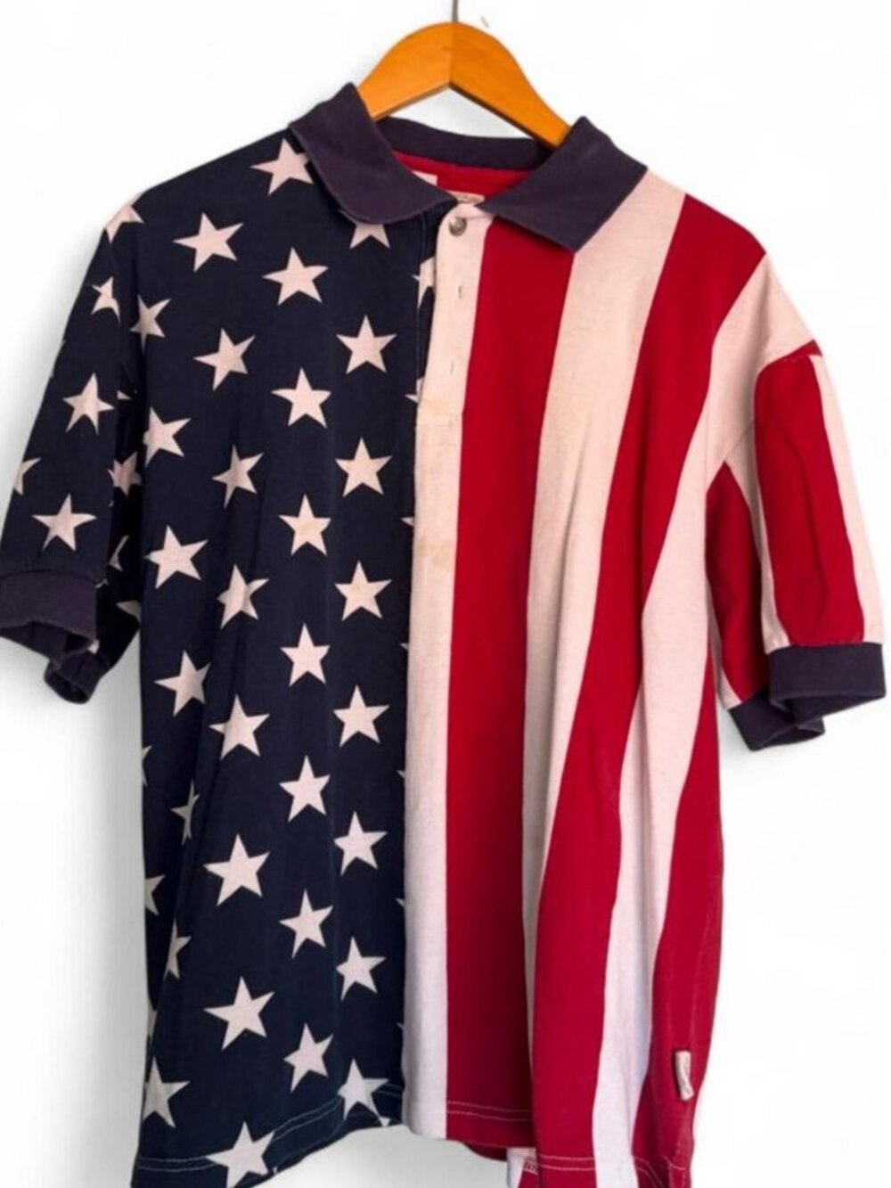 Vintage American flag polo shirt